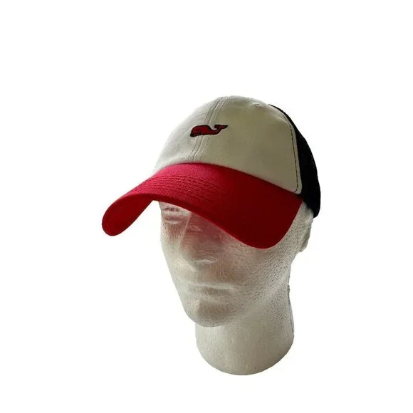 Vineyard Vines Red White Blue Hat Cap Snapback Mesh OSFM NWT - Picture 1 of 6